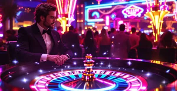 Ein Spieler genießt kostenloses Online Roulette.