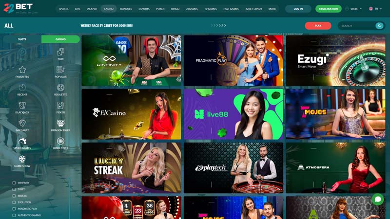 Thumbnail 22bet-casino live