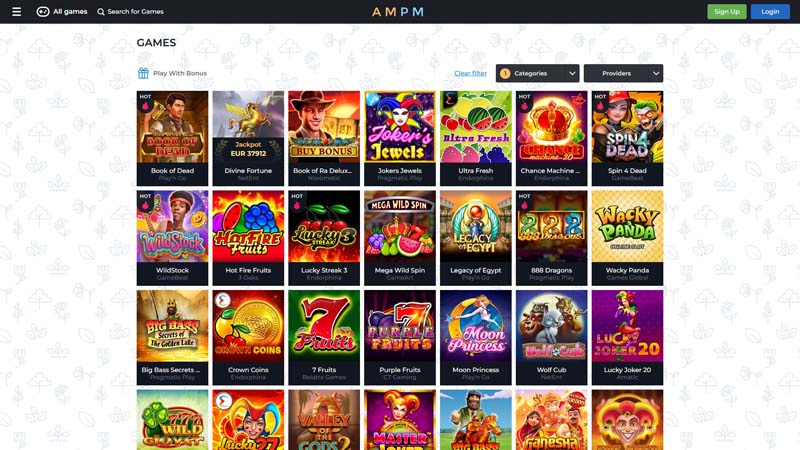 Thumbnail ampm slots