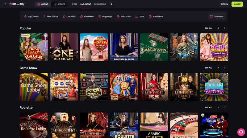 Thumbnail betandplay live