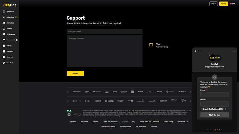 Thumbnail betibet support