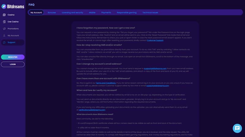 Thumbnail bitdreams support