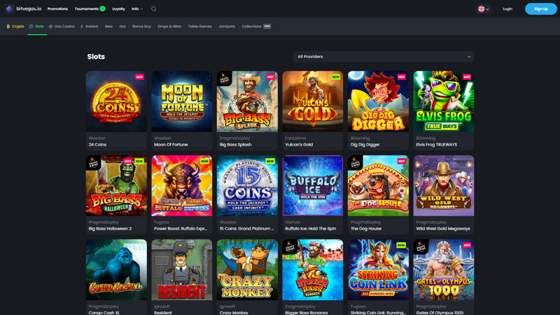 Thumbnail bitvegas-io slots