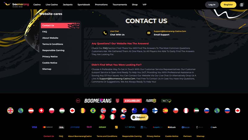 Thumbnail boomerang-casino support