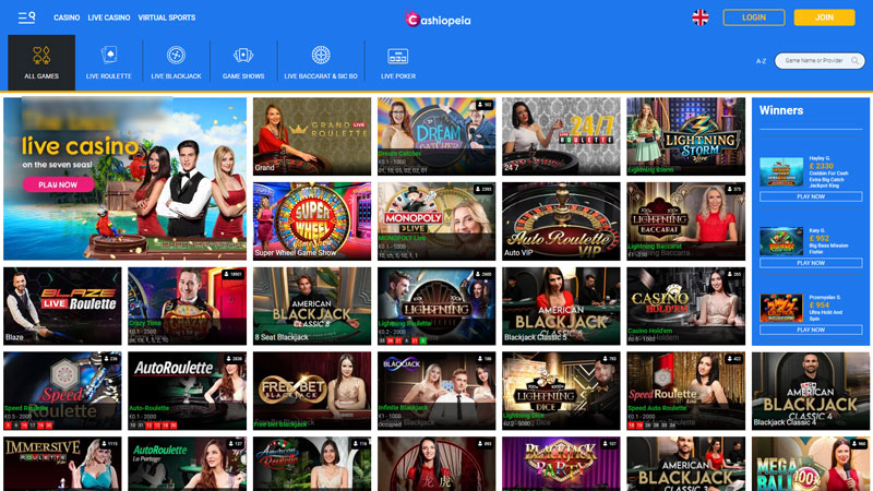 cashiopeia live screenshot