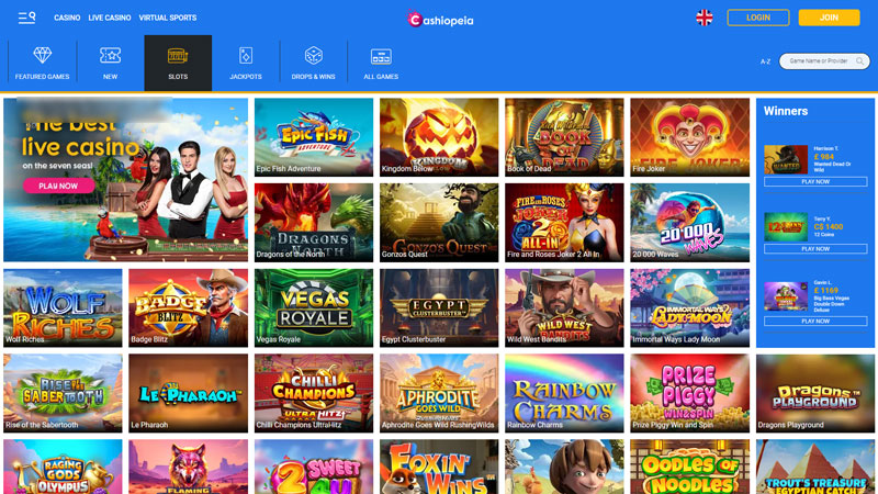 cashiopeia slots screenshot