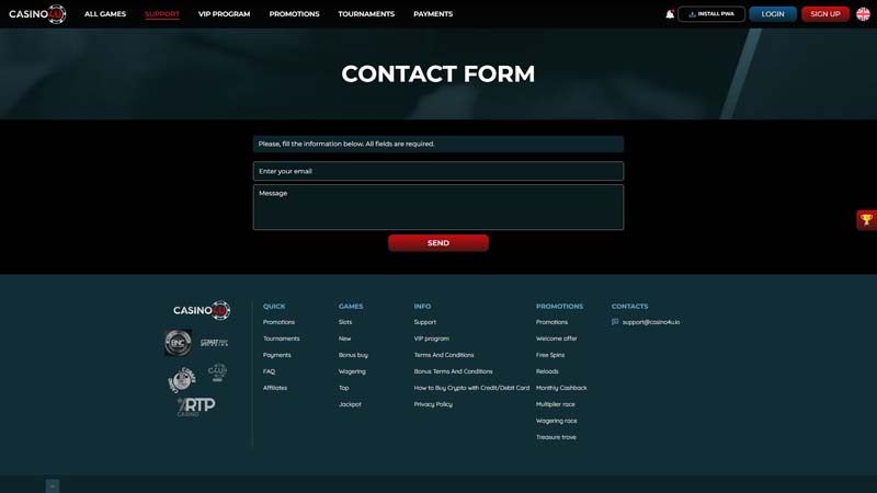 Thumbnail casino4u support