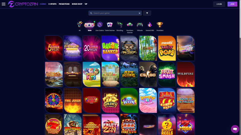 cryptozpin slots screenshot