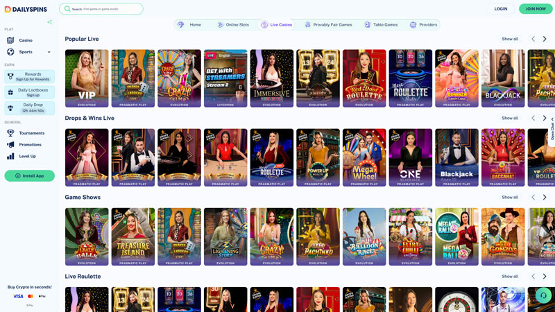 Thumbnail dailyspins live