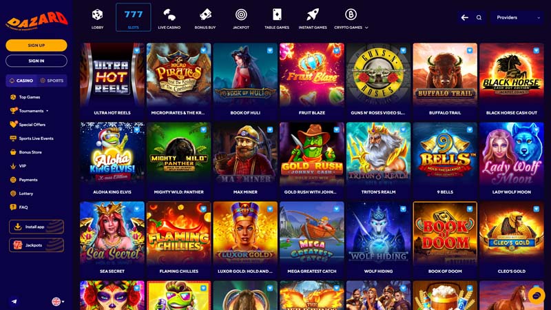 Thumbnail dazard slots