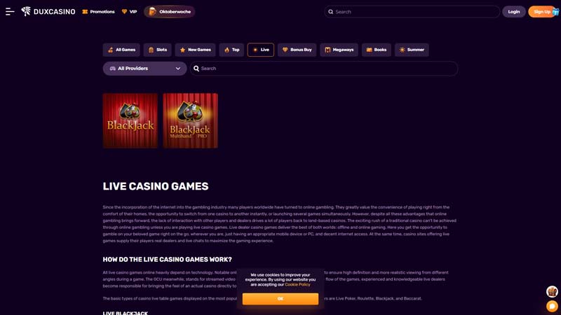 Thumbnail duxcasino live