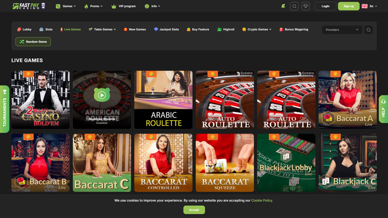 Thumbnail fastpay-casino live