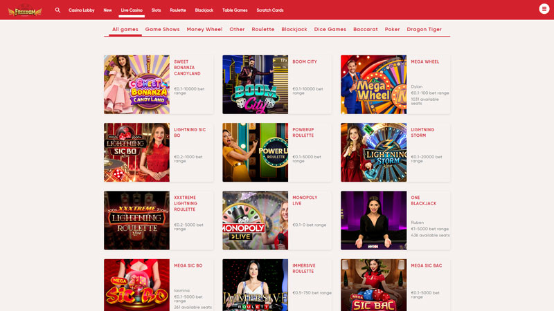 Thumbnail freedom-casino live