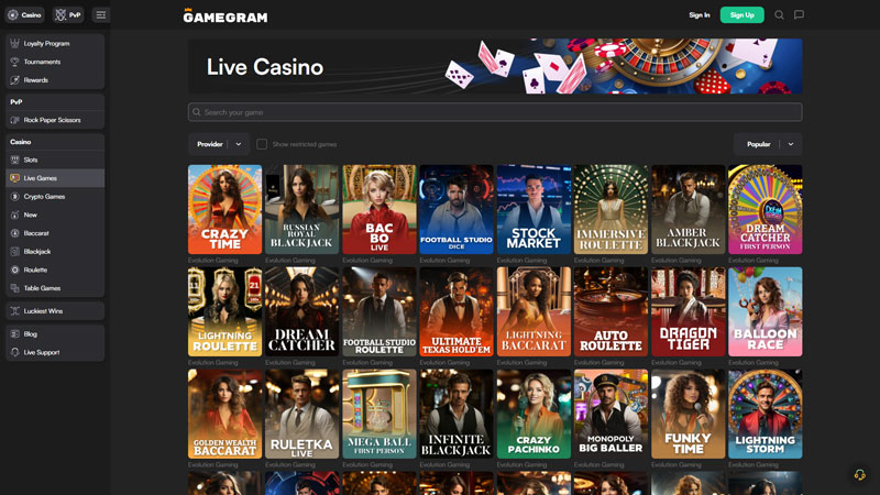 Thumbnail gamegram live