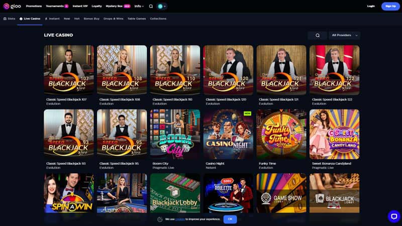 gioo-casino live screenshot