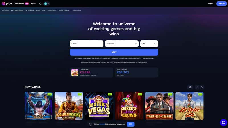gioo-casino lobby screenshot