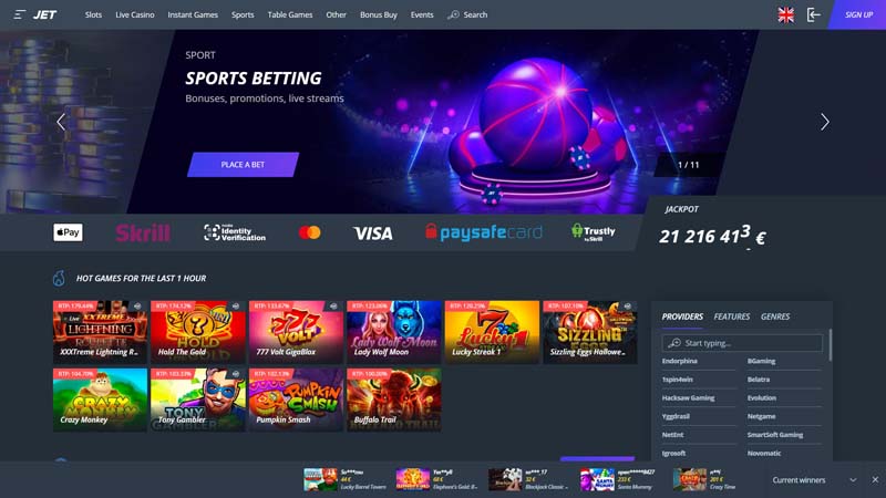 Thumbnail jet-casino lobby