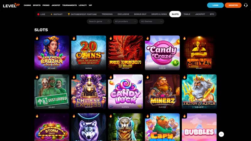 Thumbnail levelup slots