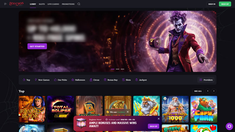 Thumbnail lucky-circus lobby