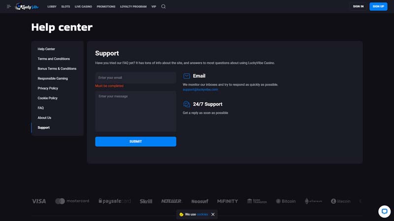 Thumbnail lucky-vibe support