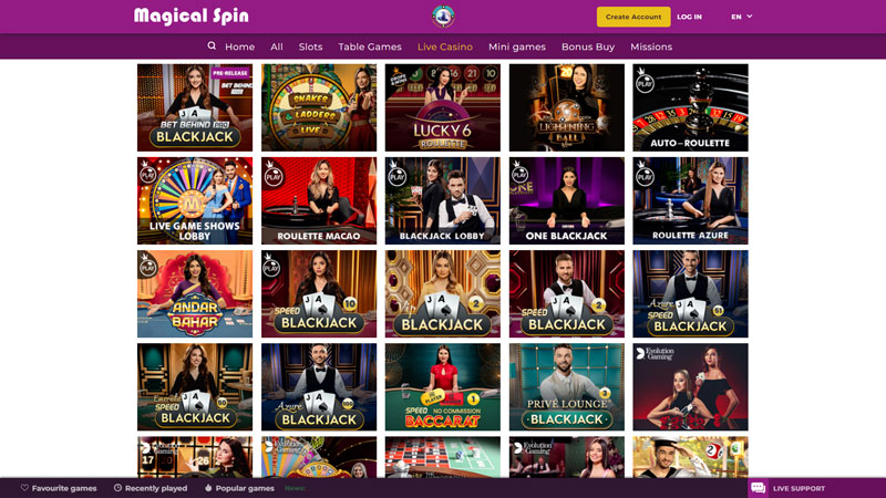 Thumbnail magical-spin live