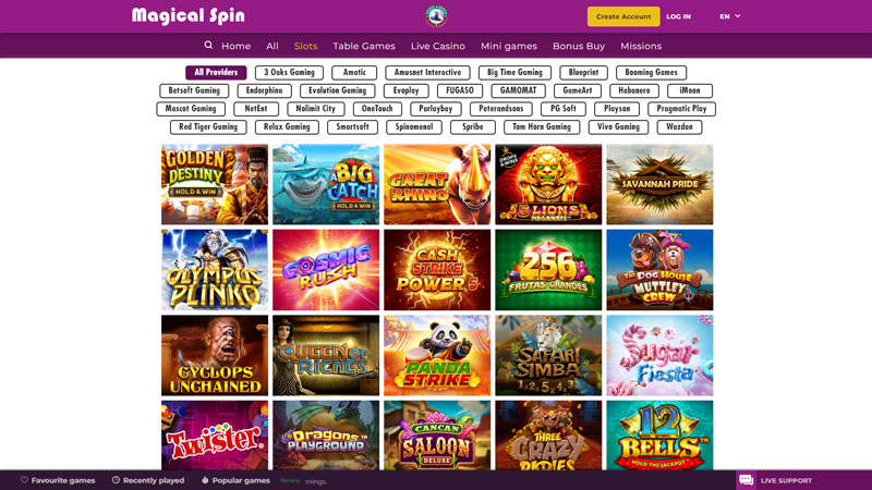 Thumbnail magical-spin slots