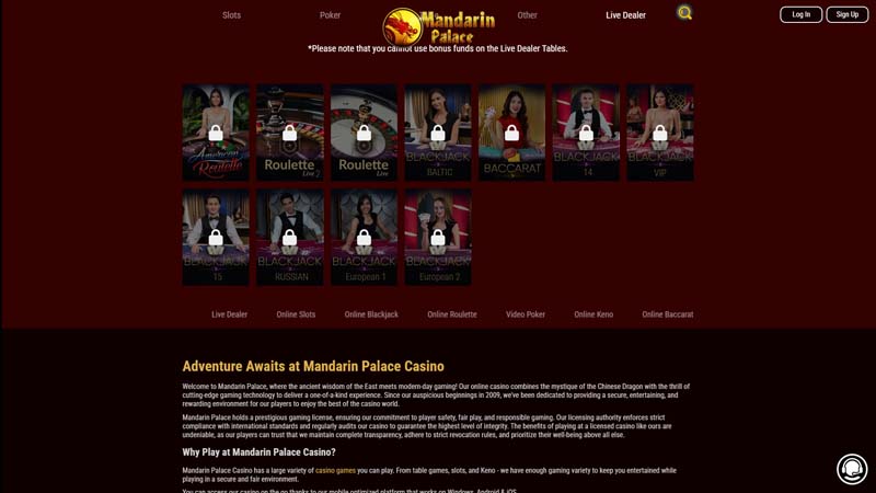 Thumbnail mandarin-palace-casino live