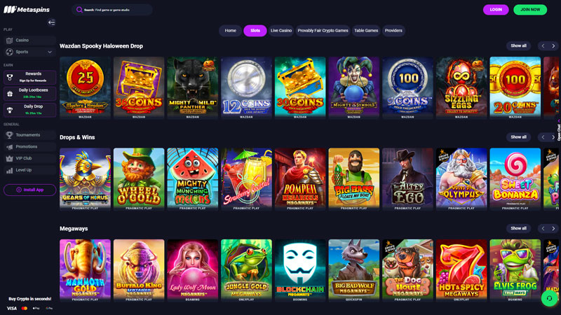 Thumbnail metaspins slots