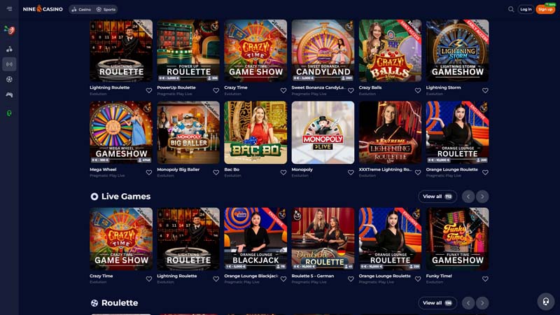 Thumbnail ninecasino live
