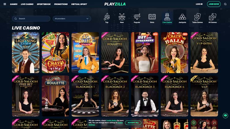 Thumbnail playzilla live