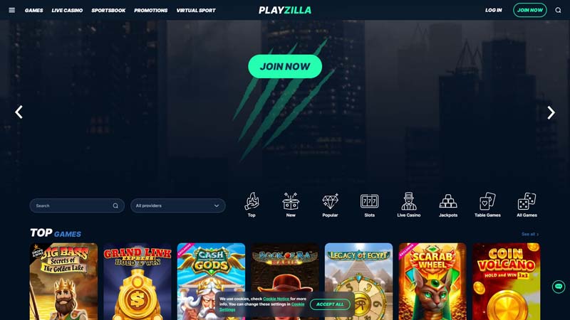Thumbnail playzilla lobby