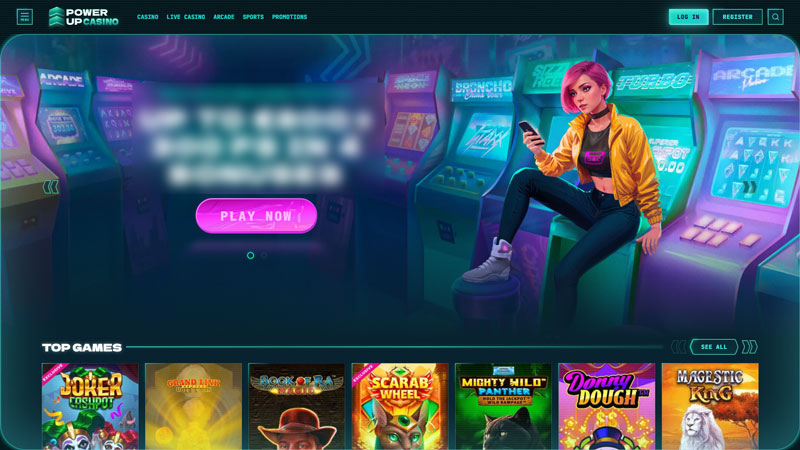 Thumbnail powerupcasino lobby