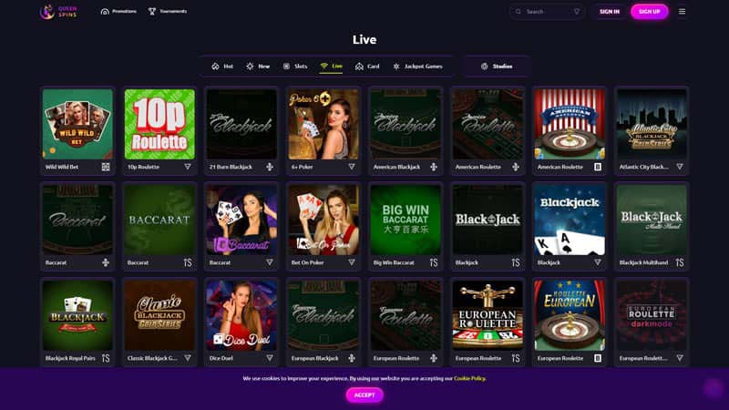 Thumbnail queenspins live
