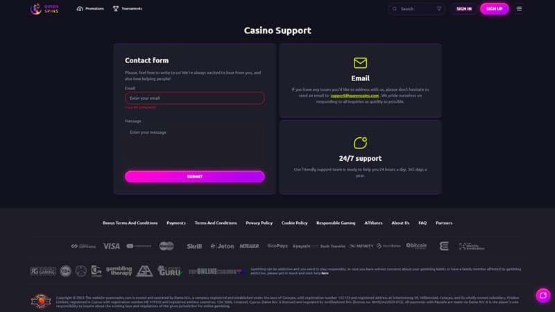 Thumbnail queenspins support