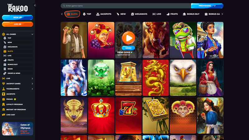 rakoo slots screenshot
