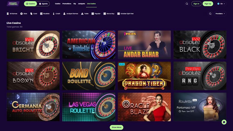 Thumbnail readycasino live