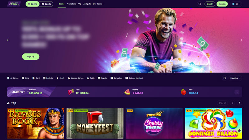 Thumbnail readycasino lobby
