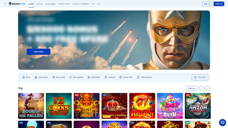 Thumbnail rocketspin lobby