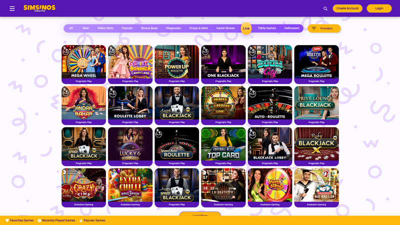 Thumbnail simsinos-casino live
