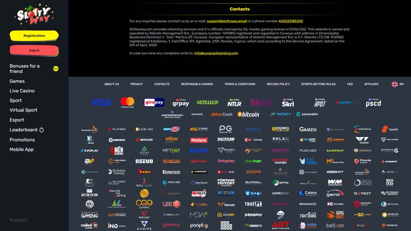Thumbnail slottyway support