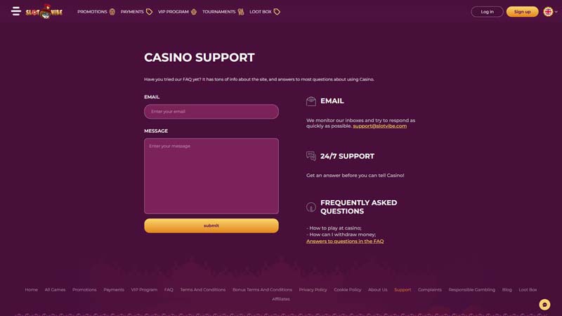 Thumbnail slotvibe support