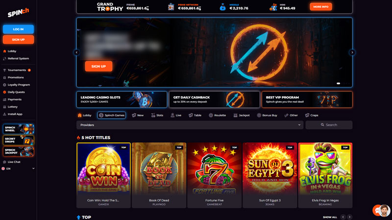 Thumbnail spinch lobby