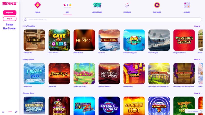 Thumbnail spinz slots