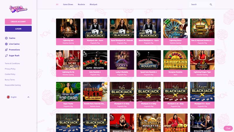 Thumbnail sugarcasino live
