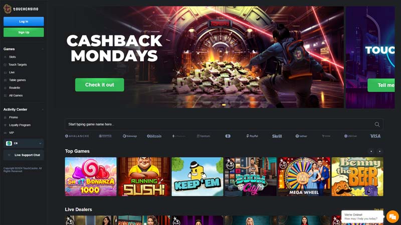 Thumbnail touchcasino lobby