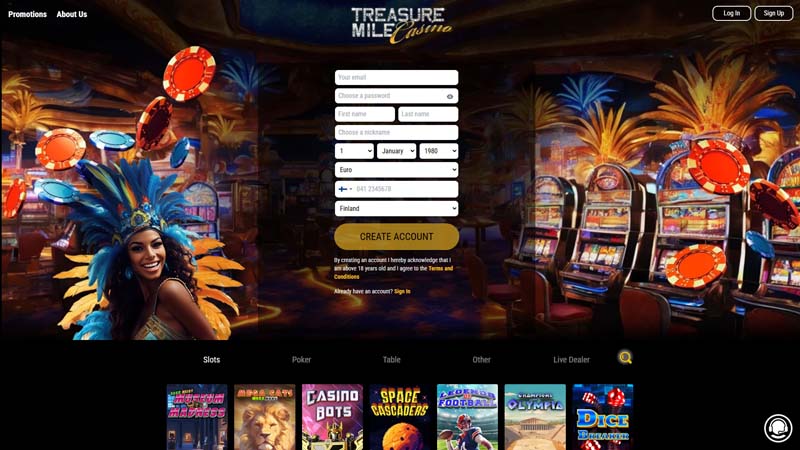 Thumbnail treasure-mile-casino lobby
