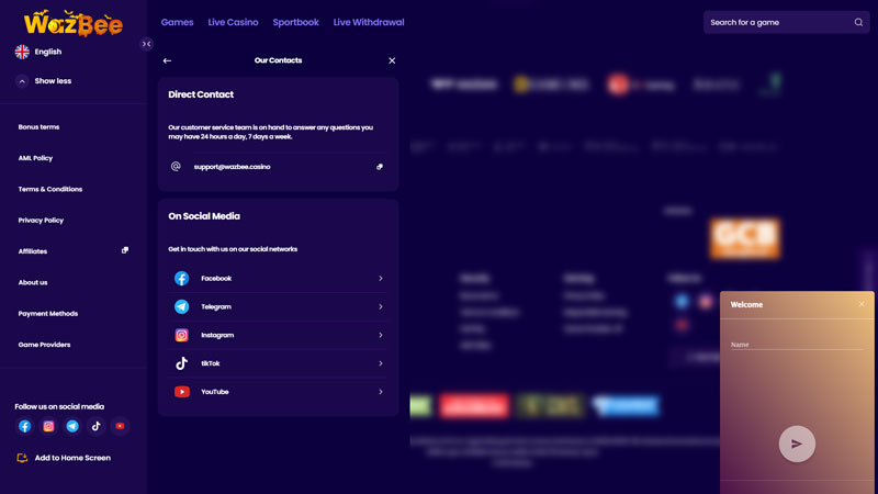 Thumbnail wazbee support
