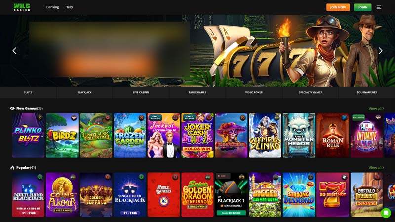 Thumbnail wildcasino lobby