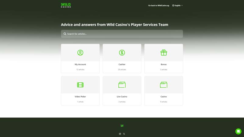Thumbnail wildcasino support