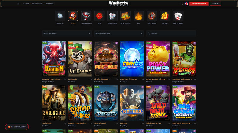 windetta slots screenshot